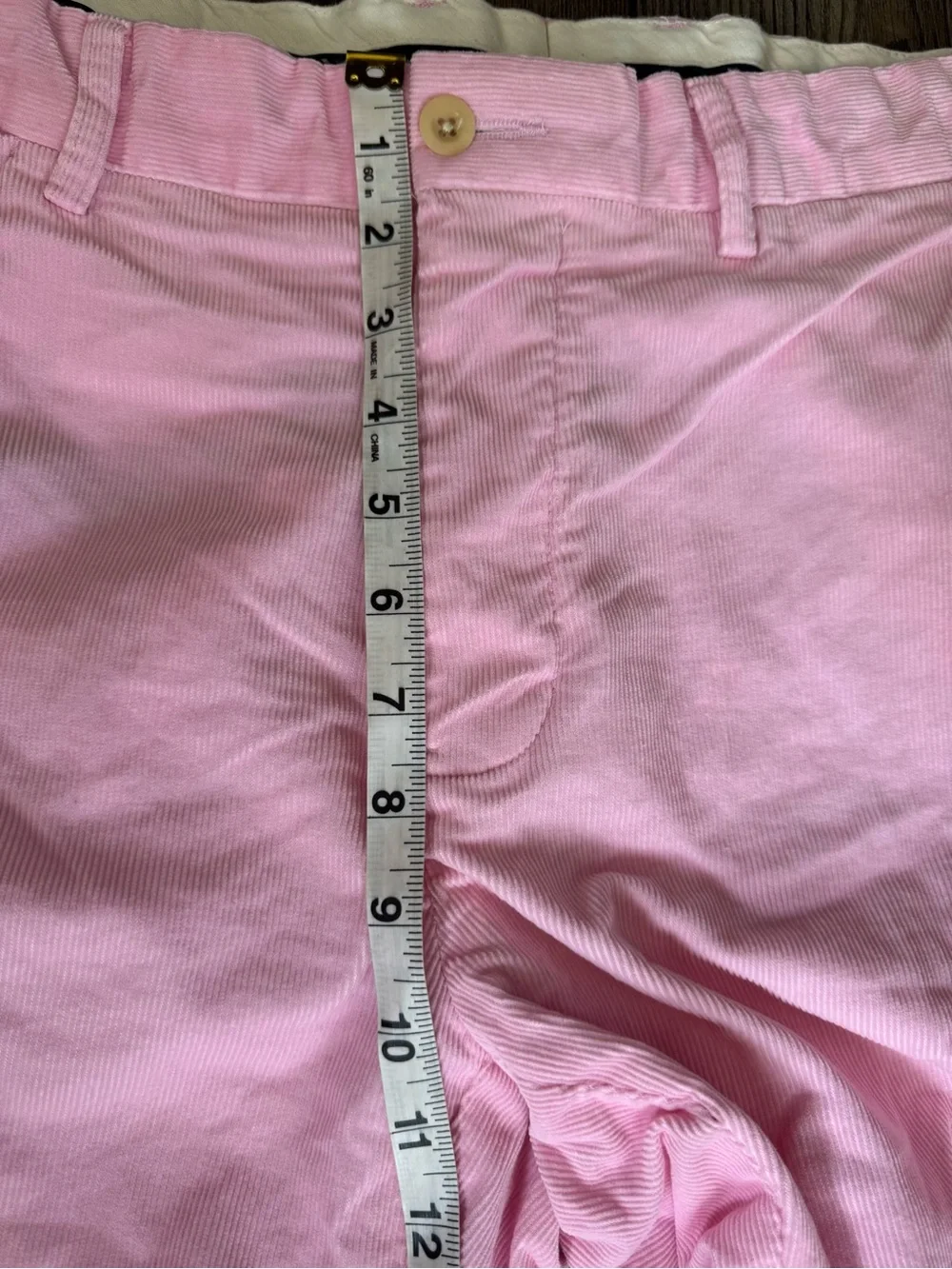 Ralph Lauren Men’s Light Pink Flat-Front Corduroy Shorts